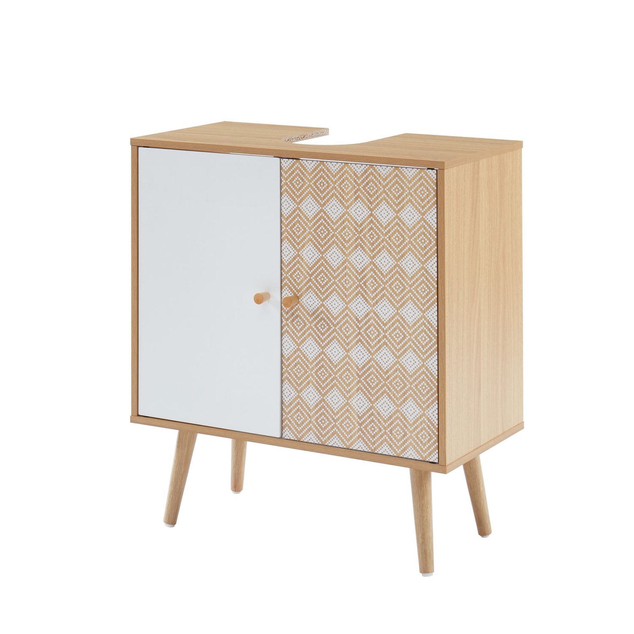 Voir la diapositive 2 : Meuble de salle de bain sous vasque L60cm LUCAS