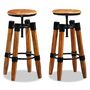 Voir la diapositive 5 : VIDAXL Tabourets de bar lot de 2 bois de manguier massif