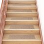 Voir la diapositive 1 : VIDAXL Tapis d'escalier auto-adhesifs 30 pcs marron clair 76x20 cm