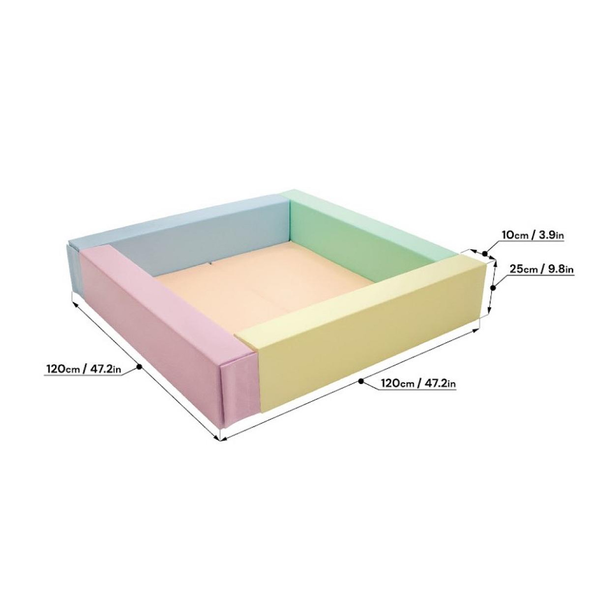 Voir la diapositive 2 : IGLU Piscine à balles en mousse pastels clairs