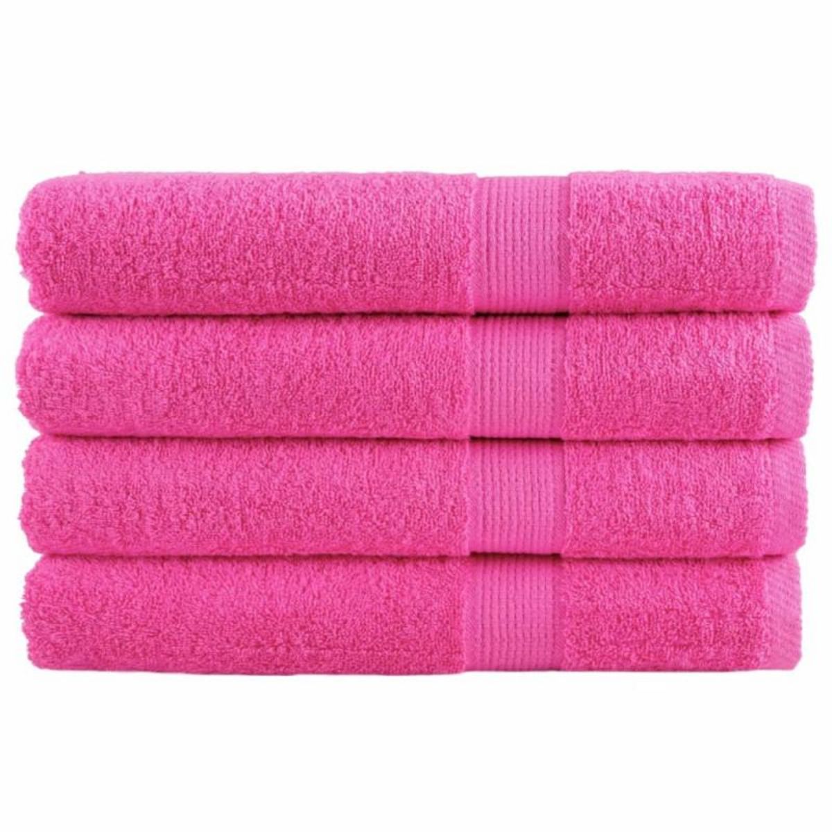 VIDAXL Serviettes de qualité supérieure SOLUND 4 pcs rose 600 g m²