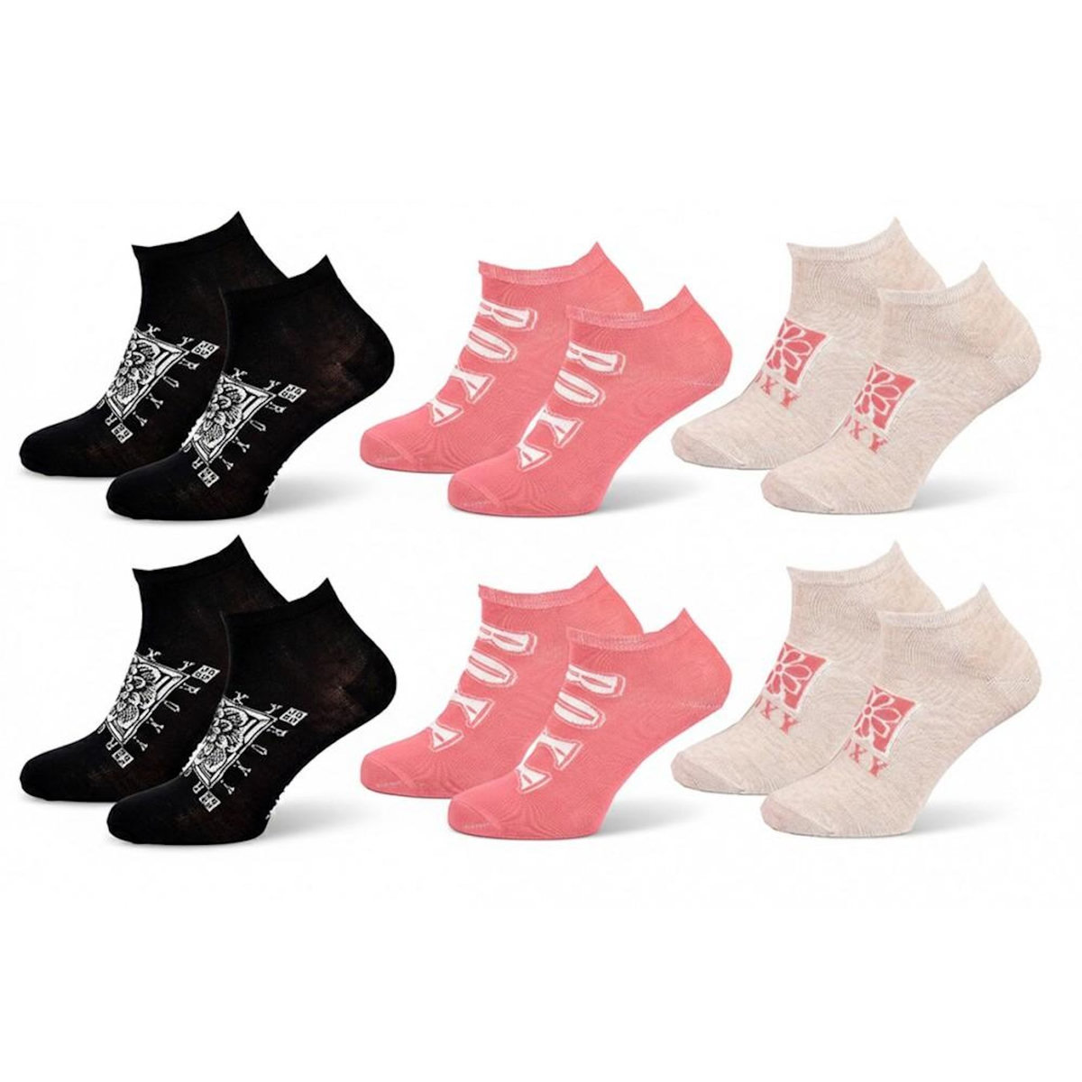 ROXY ROXY Lot Chaussettes Courtes Sneaker– Pack de 6 Paires
