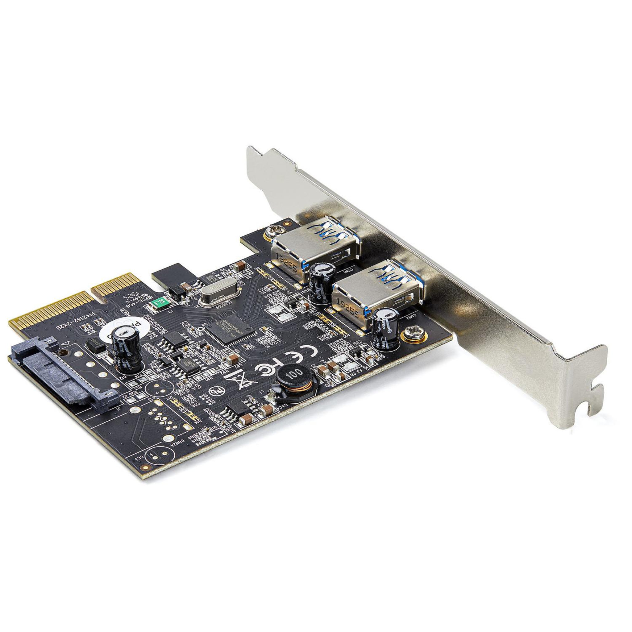 Voir la diapositive 3 : Startech Startech.com carte pcie 2 ports usb - 10gbps/port - carte contrôleur hôte usb 3.2 gen 2 type-a pci express 3.0 x2 - carte adaptateur additionnelle - full/low profile - windows & linux