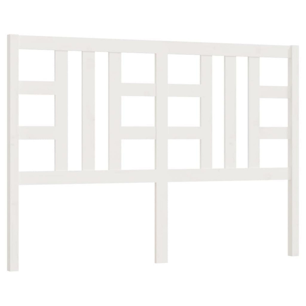 VIDAXL Tete de lit Blanc 146x4x100 cm Bois massif de pin