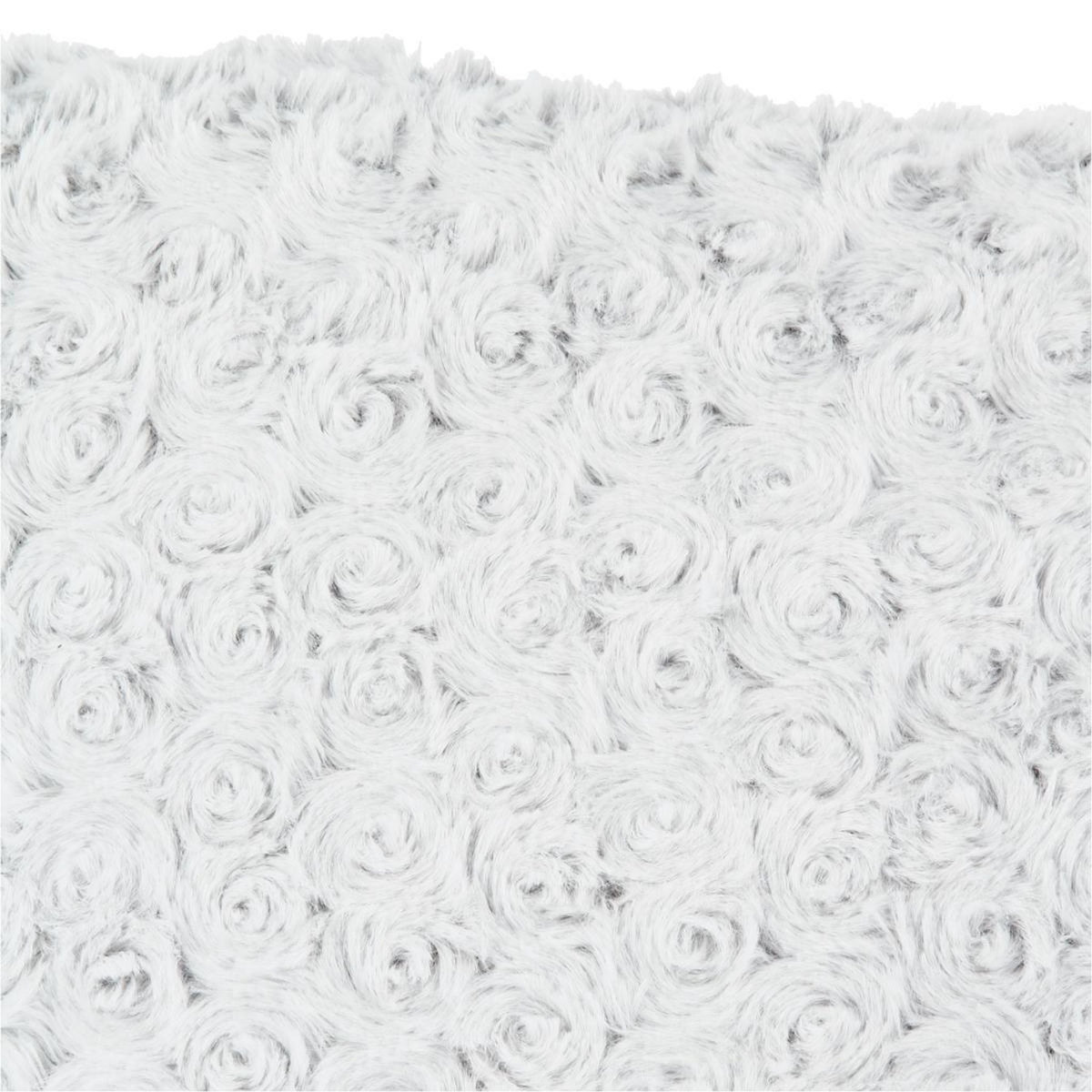 ATMOSPHERA Coussin Imitation Fourrure  Bouclée  45x45cm Gris Clair