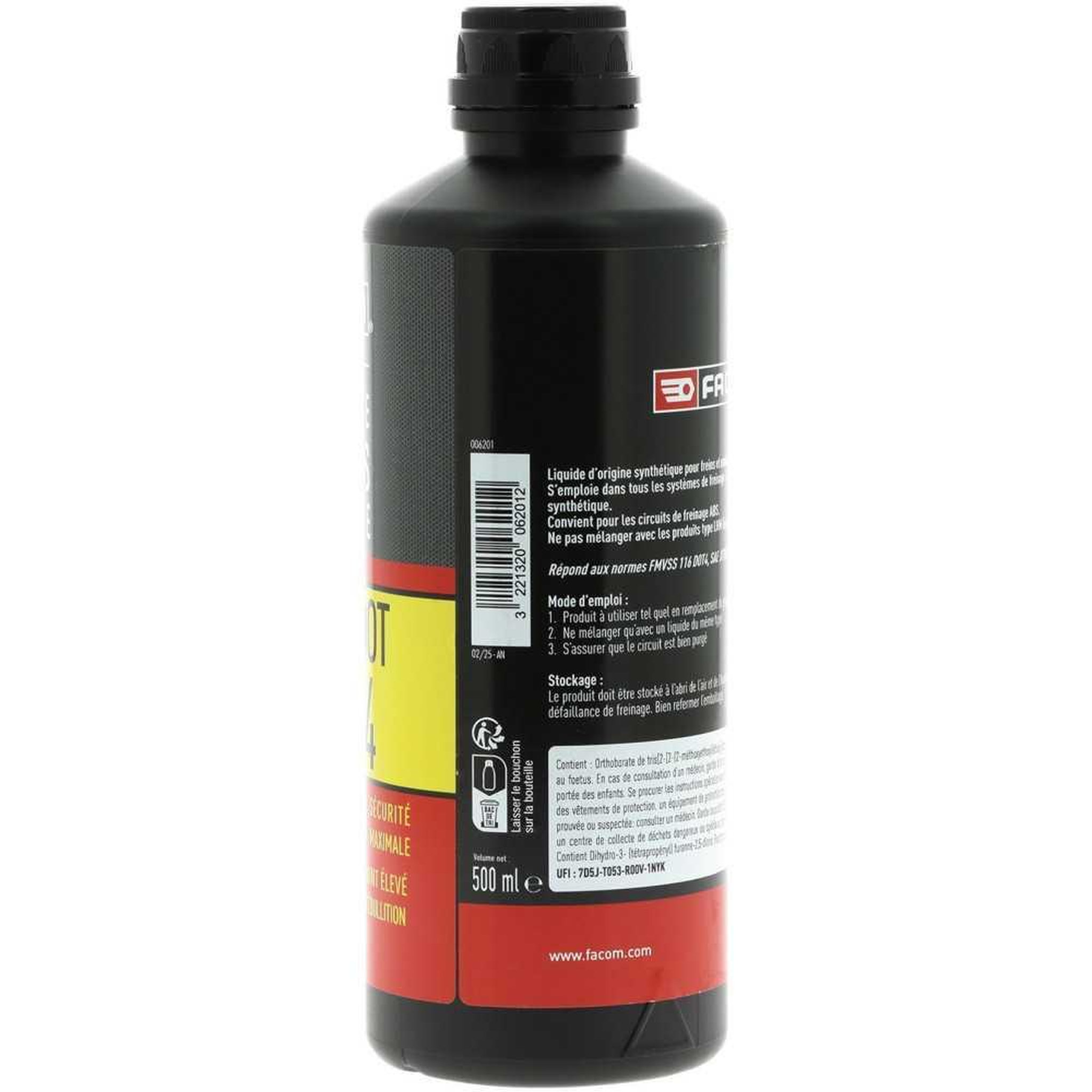 Voir la diapositive 6 : FACOM Facom liquide de frein synthétique dot 4 500 ml pour systèmes de freinage et d'embrayage