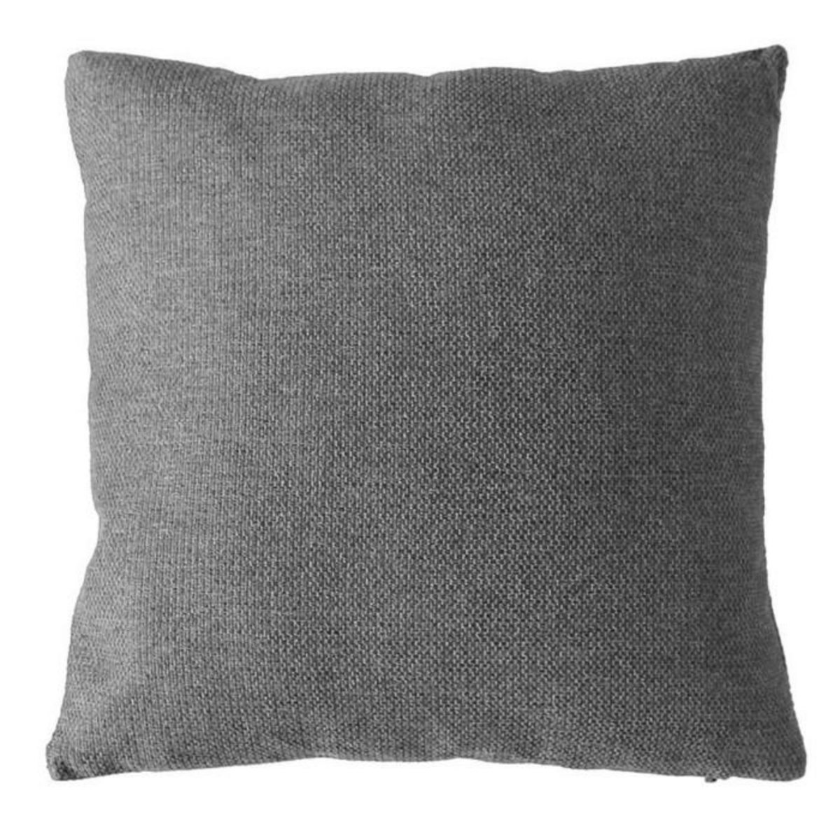 Paris Prix Coussin Déco en Velours  Lagarta  40x40cm Gris Foncé