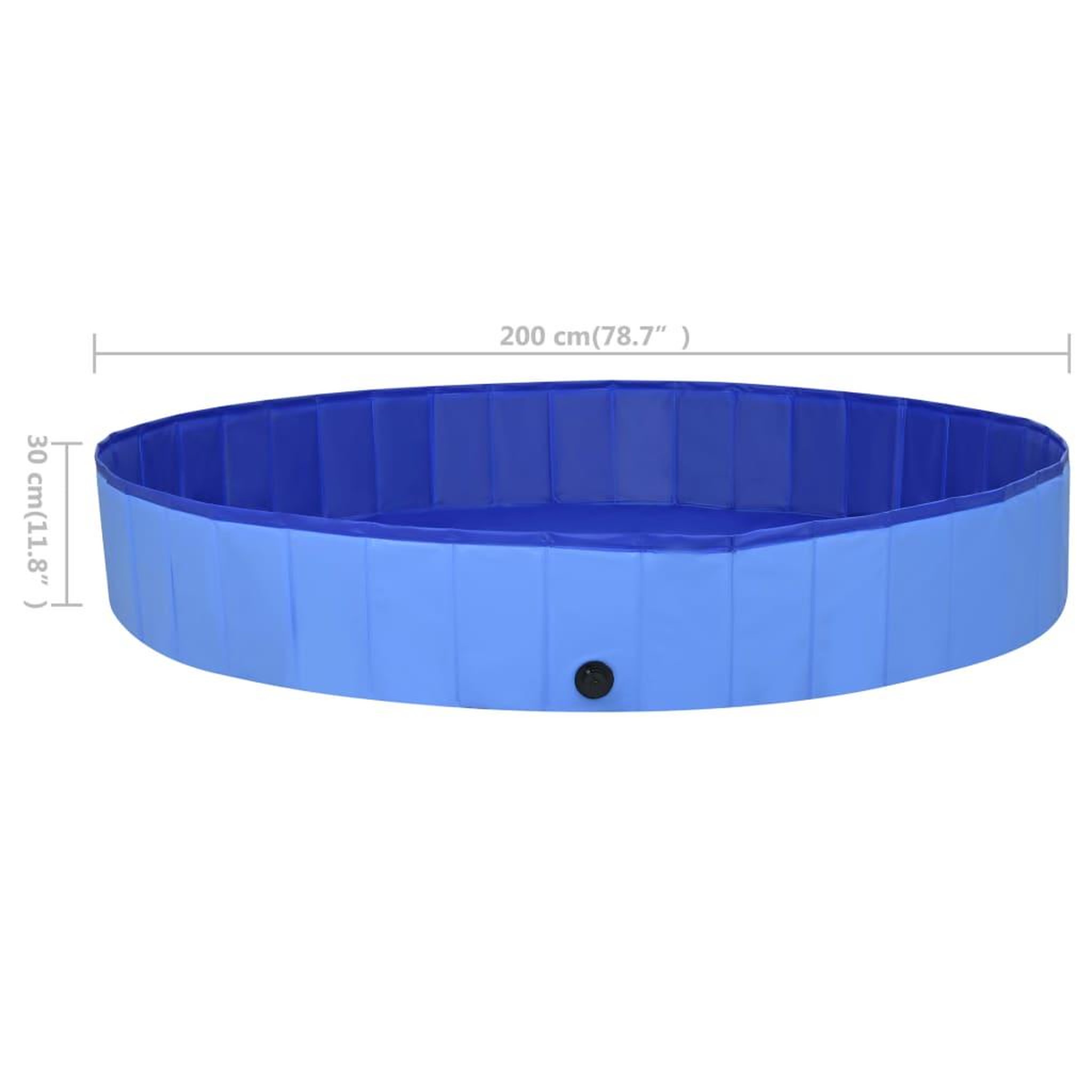 Voir la diapositive 6 : VIDAXL Piscine pliable pour chiens bleu 200x30 cm pvc