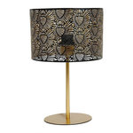 OSTARIA Lampe métal noir doré Corazon D22