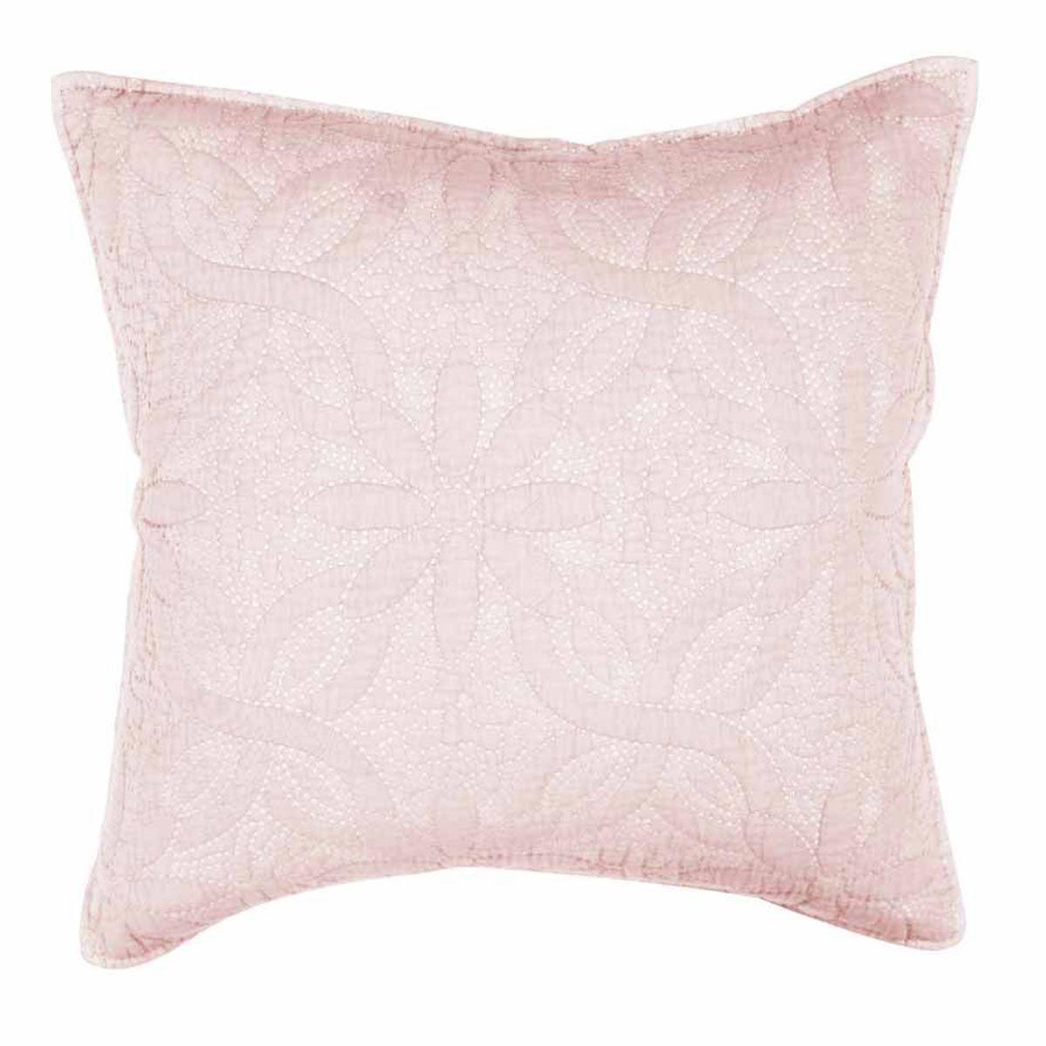 Douceur d'Intérieur Housse de coussin  florette  40x40cm rose