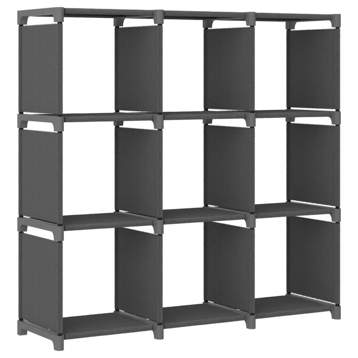 VIDAXL Etagere d'affichage 9 cubes Gris 103x30x107,5 cm Tissu