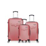 AMERICAN TRAVEL AMERICAN TRAVEL - LOT DE 3 - Valises grand format, weekend et cabine DC. Coloris disponibles : Bleu, Orange, Gris, Beige, Noir