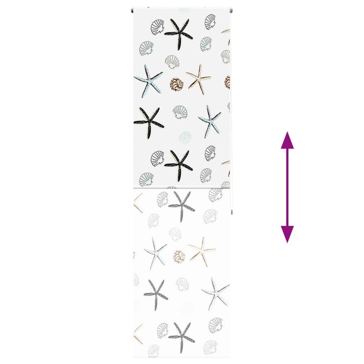 VIDAXL Store enrouleur de douche 80x240 cm largeur du tissu 76 cm