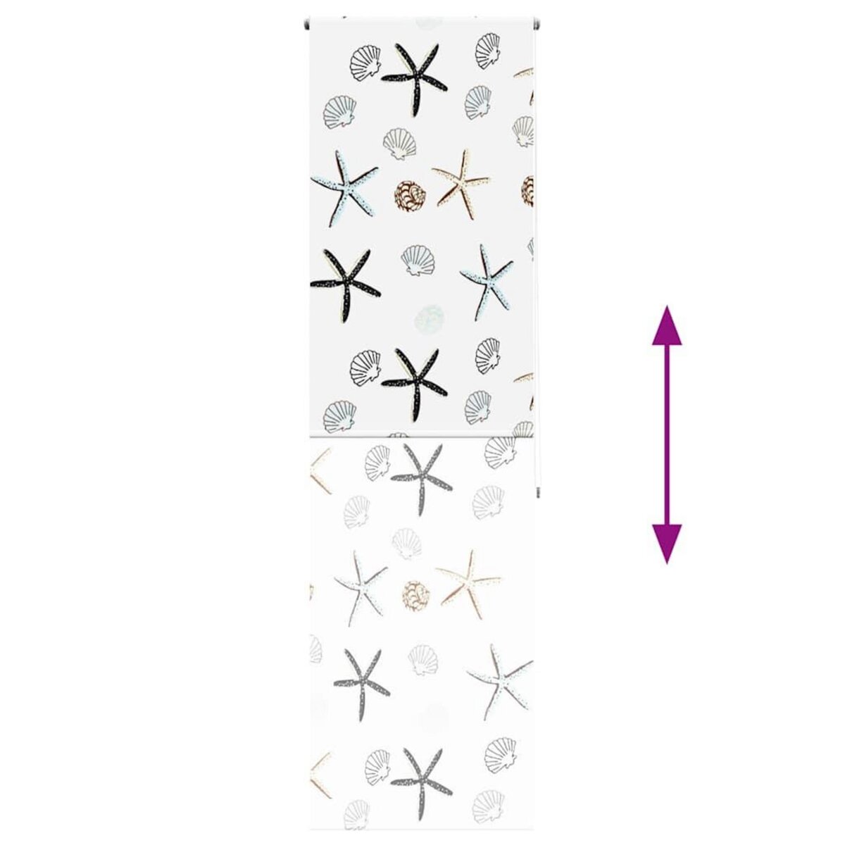 VIDAXL Store enrouleur de douche 80x240 cm largeur du tissu 76 cm