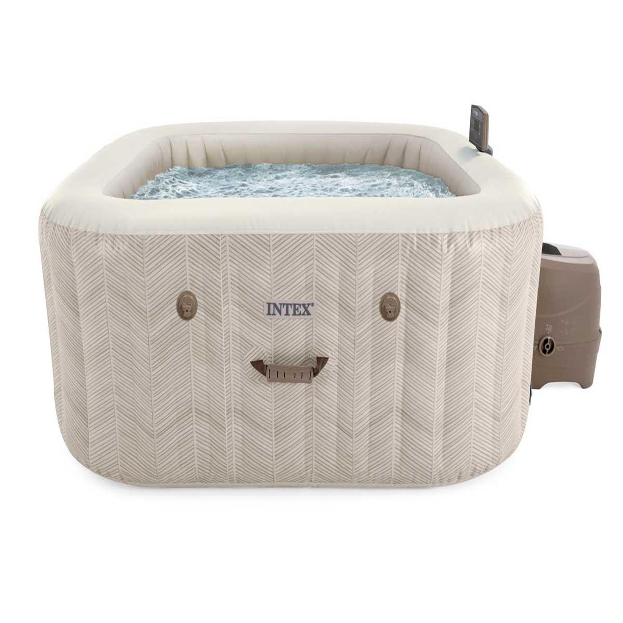 Voir la diapositive 2 : INTEX Spa gonflable purespa chevron carré bulles 4 places - intex