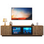 Voir la diapositive 1 : MERAX Meuble tv naturel 180 cm led panneau de particules