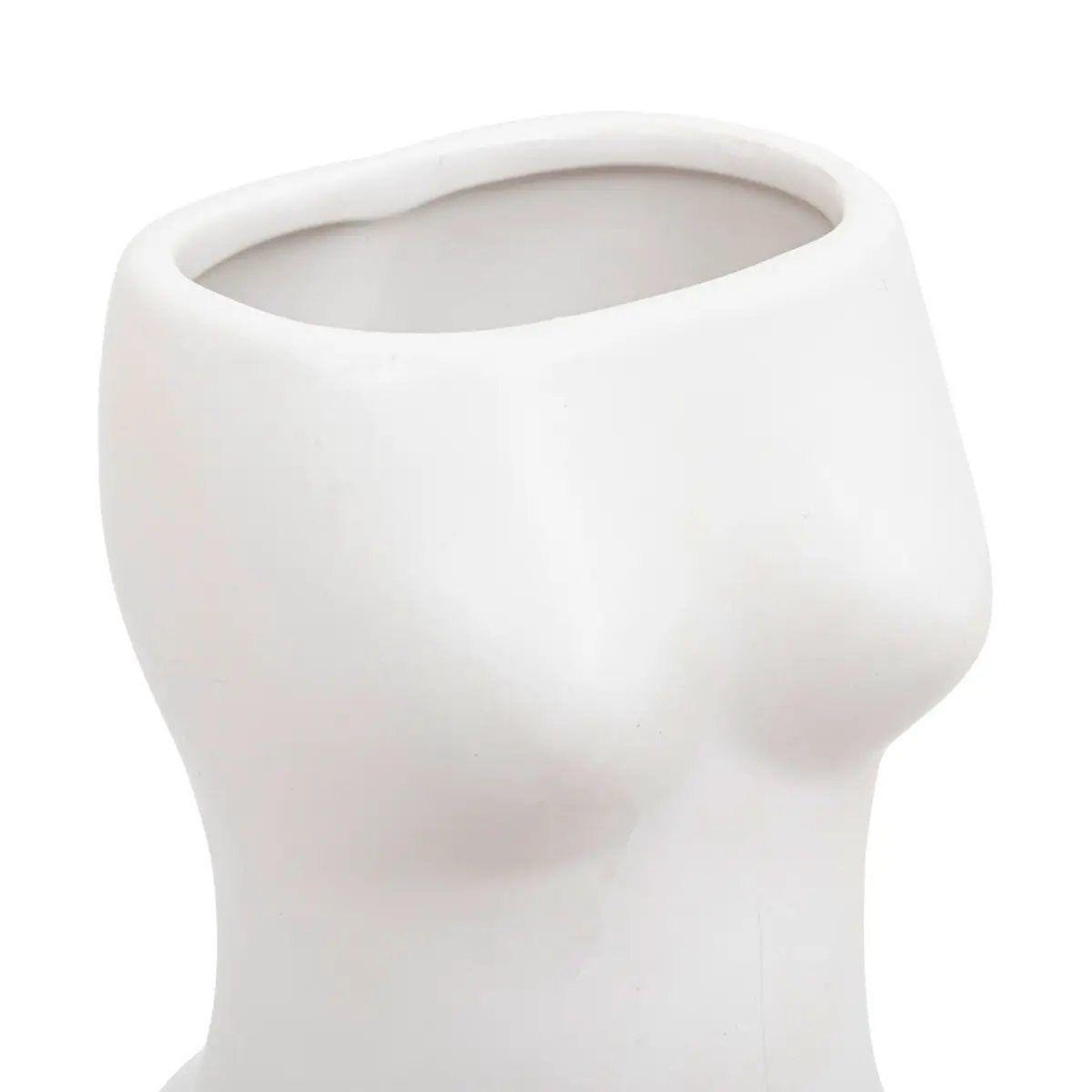 Voir la diapositive 2 : ATMOSPHERA Vase design corps  soleya  17cm blanc
