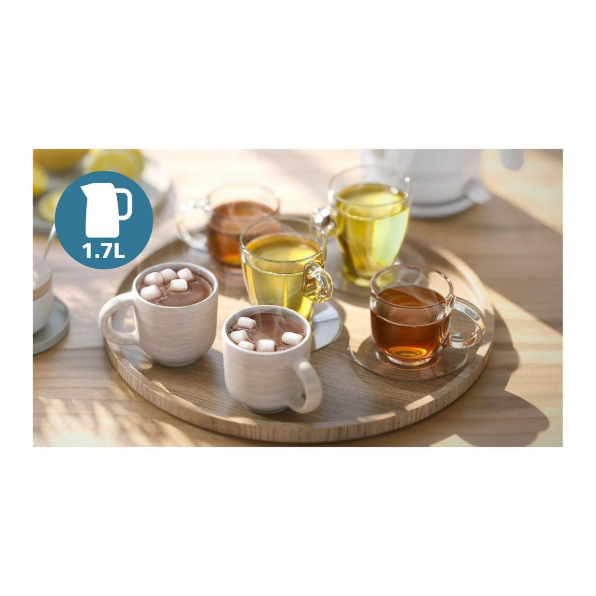 Philips Bouilloire HD9411/00 Bouilloire électrique blanche Série 3000 1.7L, 2200W