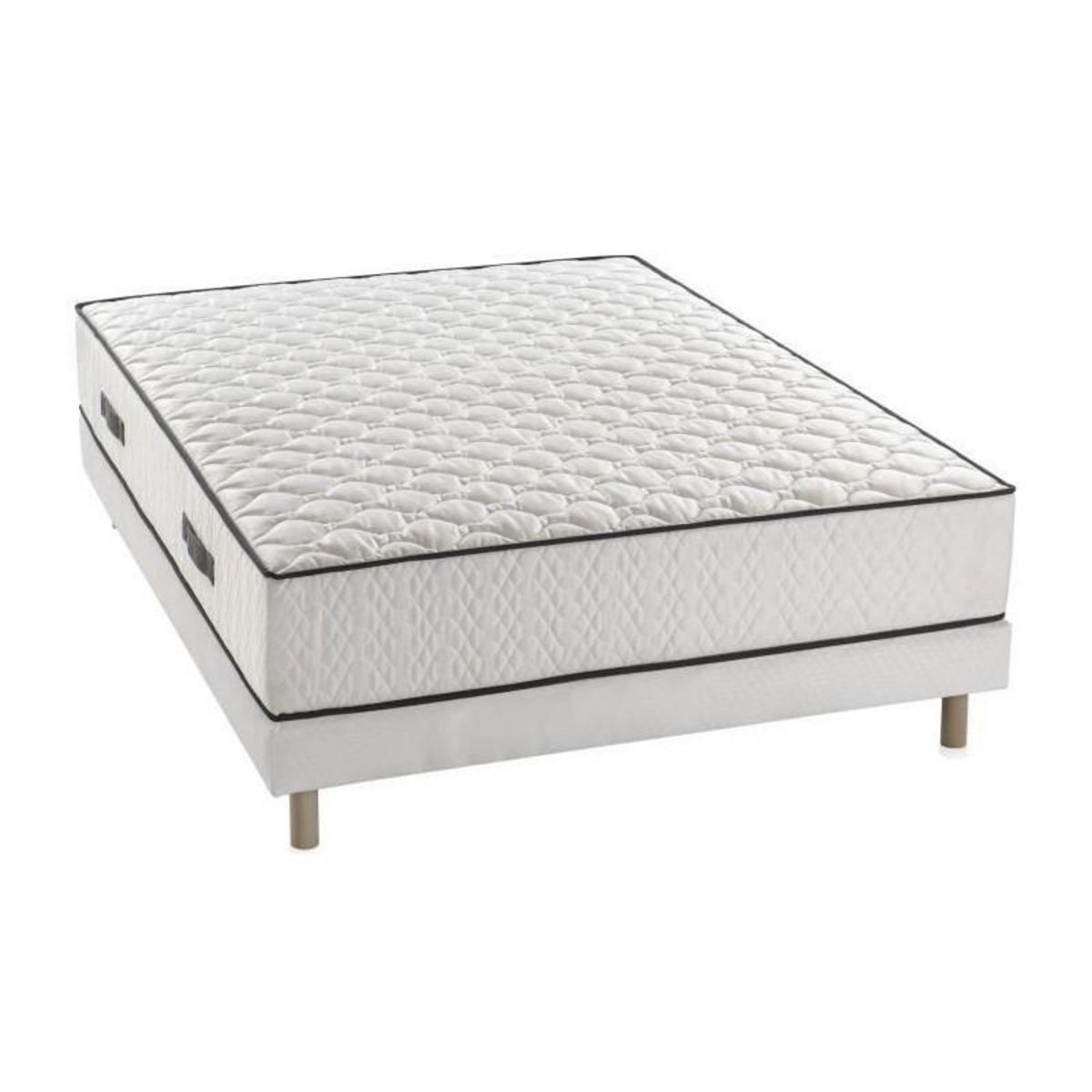 DEKO DREAM DEKO DREAM Ensemble matelas + sommier 160 x 200 - Ressorts - 24 cm - 5 zones - Equilibre - DETENTE