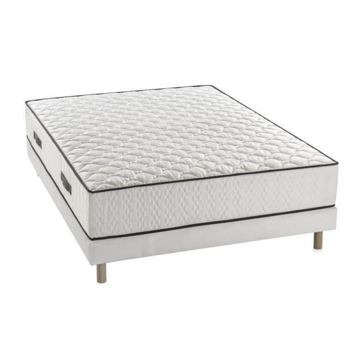 DEKO DREAM DEKO DREAM Ensemble matelas + sommier 160 x 200 - Ressorts - 24 cm - 5 zones - Equilibre - DETENTE