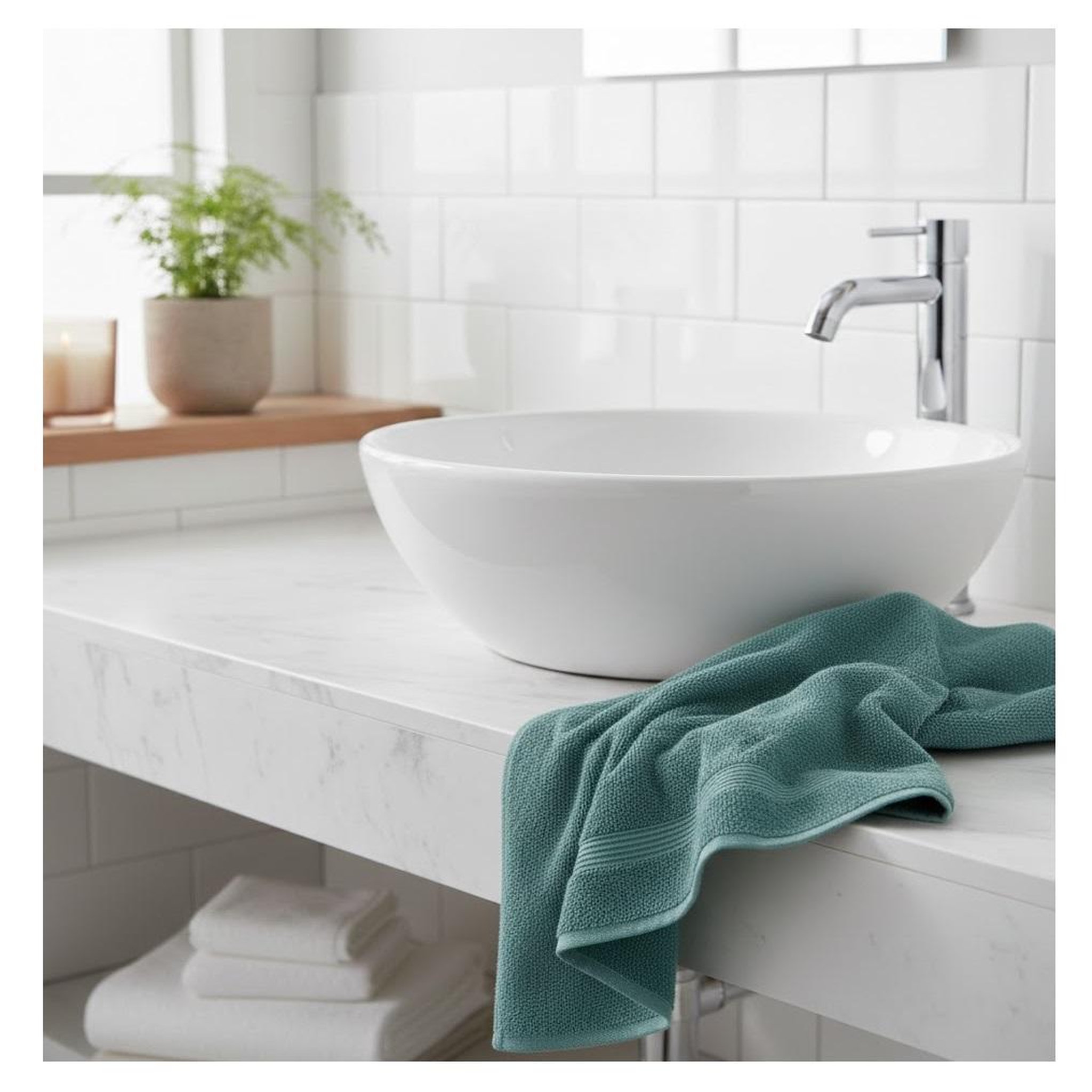 Voir la diapositive 2 : Eden Serviette de toilette en coton lilas