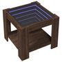 Voir la diapositive 3 : VIDAXL Table basse avec LED chene marron 53x53x45 cm bois d'ingenierie