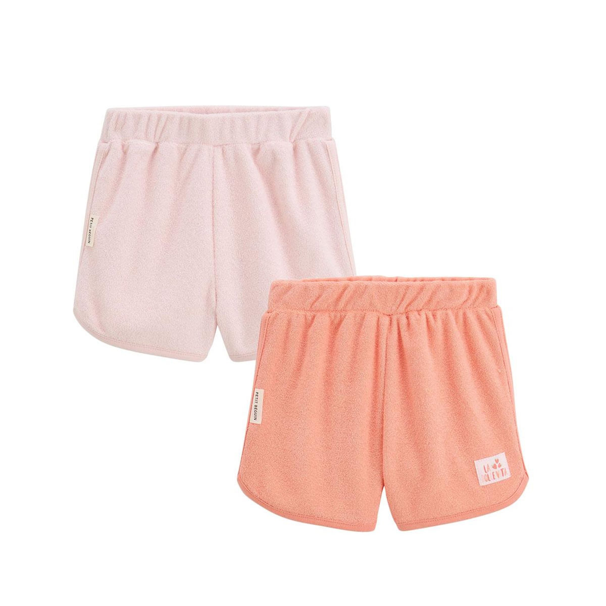 Petit Béguin Lot de 2 shorts enfant en éponge Honfleur