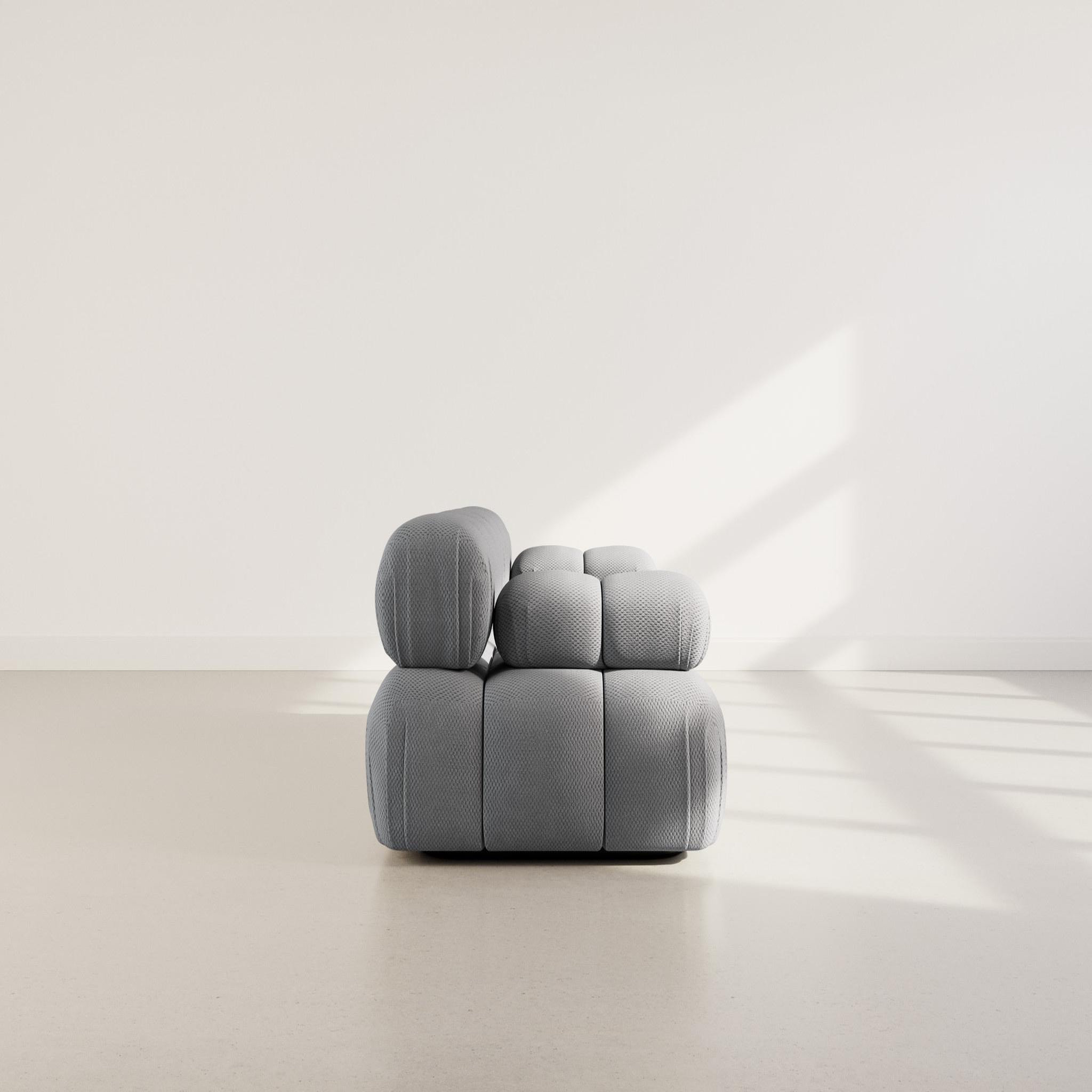 Voir la diapositive 6 : LISA DESIGN Ruby - canapé droit modulable 2 places en velours texturé