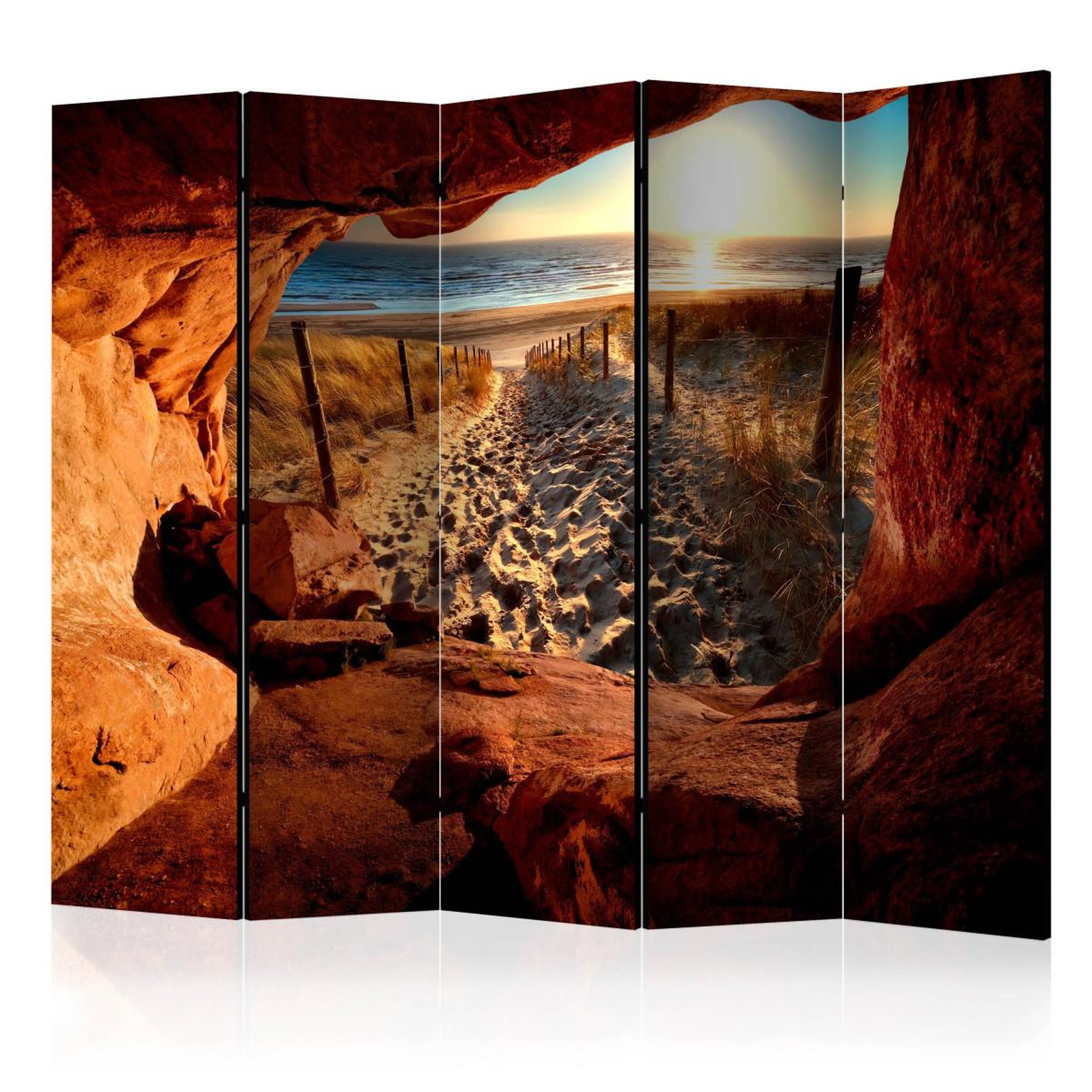 Paris Prix Paravent 5 volets  cave : beautiful beach  172x225cm