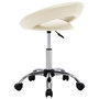 Voir la diapositive 5 : VIDAXL Chaise de travail roulante Creme Similicuir