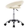 Voir la diapositive 5 : VIDAXL Chaise de travail roulante Creme Similicuir