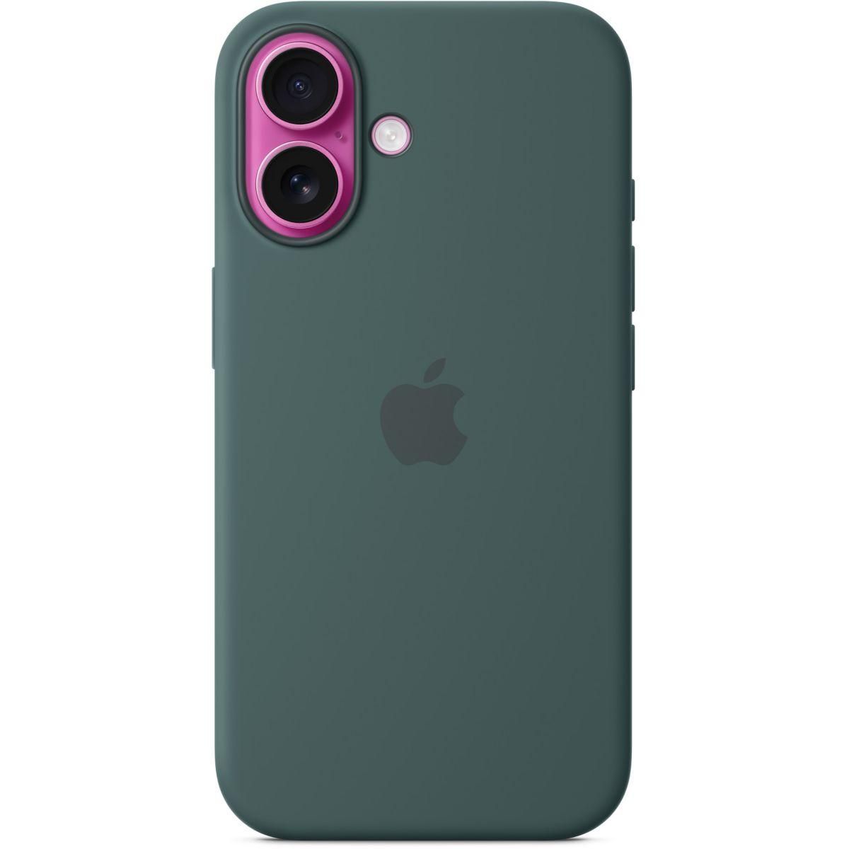 APPLE Coque iPhone 16 MagSafe Vert lacustre Silicone