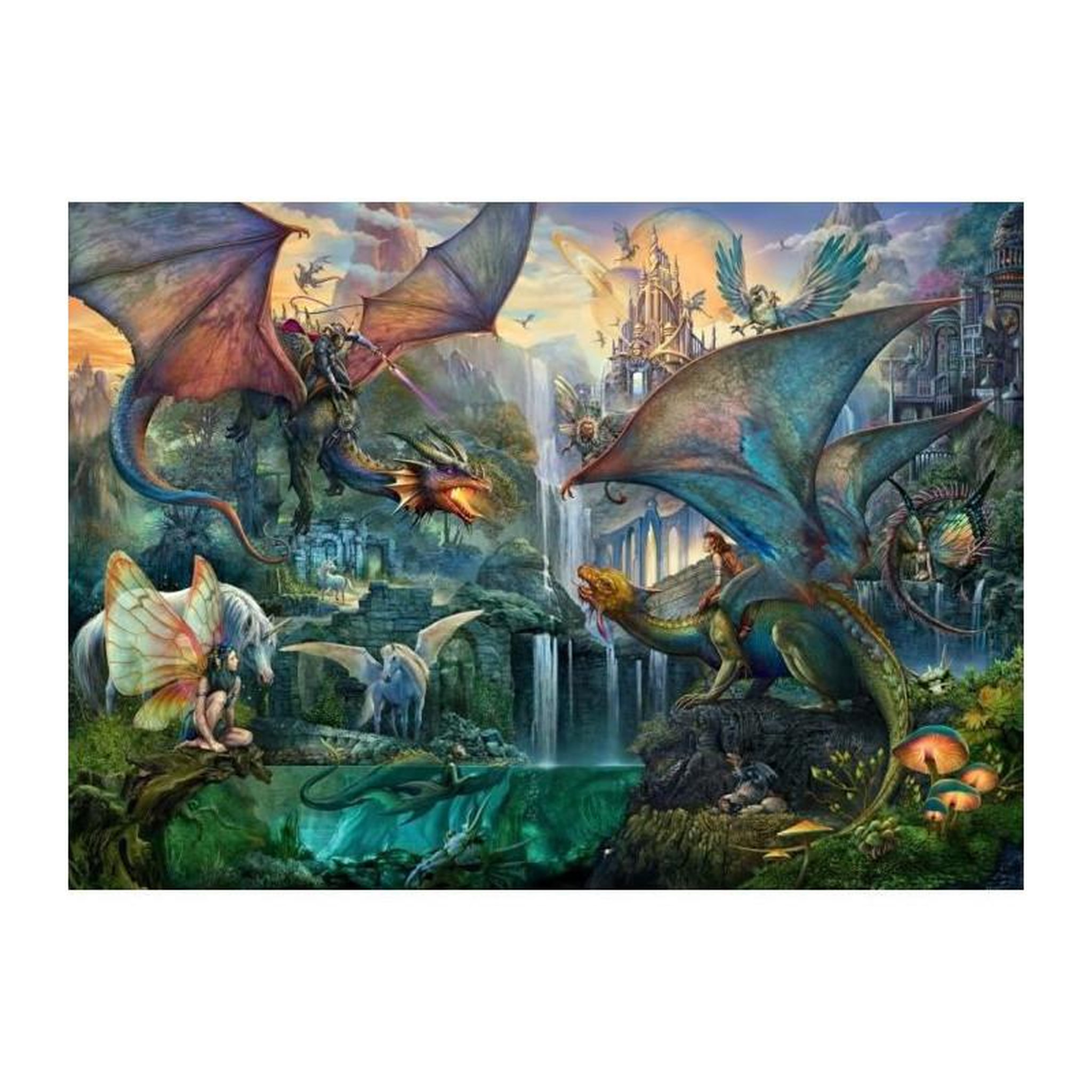 Voir la diapositive 3 : RAVENSBURGER Puzzle 9000 pièces La forêt magique des dragons fantasy – Ravensburger