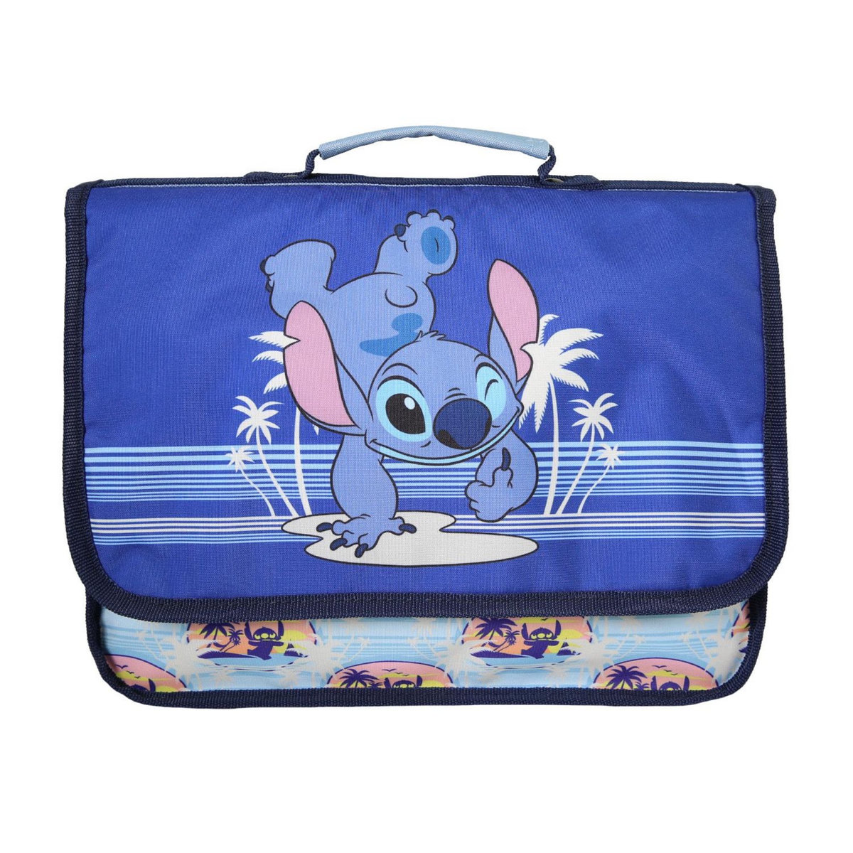 Bagtrotter Bagtrotter - Stitch  - Bleu - Cartable 32cm  - 1 Compartiment  - Bretelles Matelassés et Fermeture Velcro -  32x10x23cm - Matière Polyester - Cartable Scolaire Maternelle