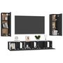 Voir la diapositive 3 : VIDAXL Ensemble de meubles TV 5 pcs Noir Bois d'ingenierie