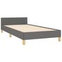 Voir la diapositive 4 : VIDAXL Cadre de lit sans matelas gris fonce 80x200 cm tissu