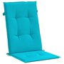 Voir la diapositive 5 : VIDAXL Coussins de chaise a dossier haut lot de 4 turquoise tissu