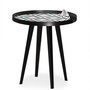 Voir la diapositive 3 : Paris Prix Table d'Appoint à Rebord 3 Covers  Scandinave  45cm Noir