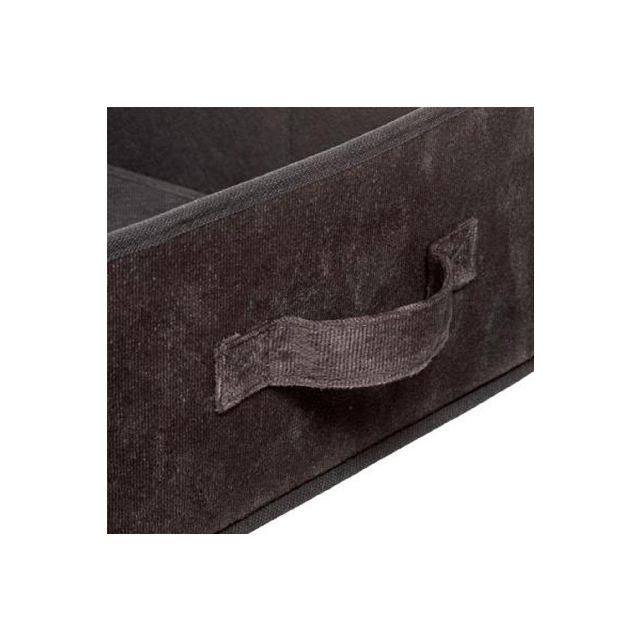 Voir la diapositive 2 : FIVE Boîte de rangement velours  mix n'modul  31x31cm gris foncé