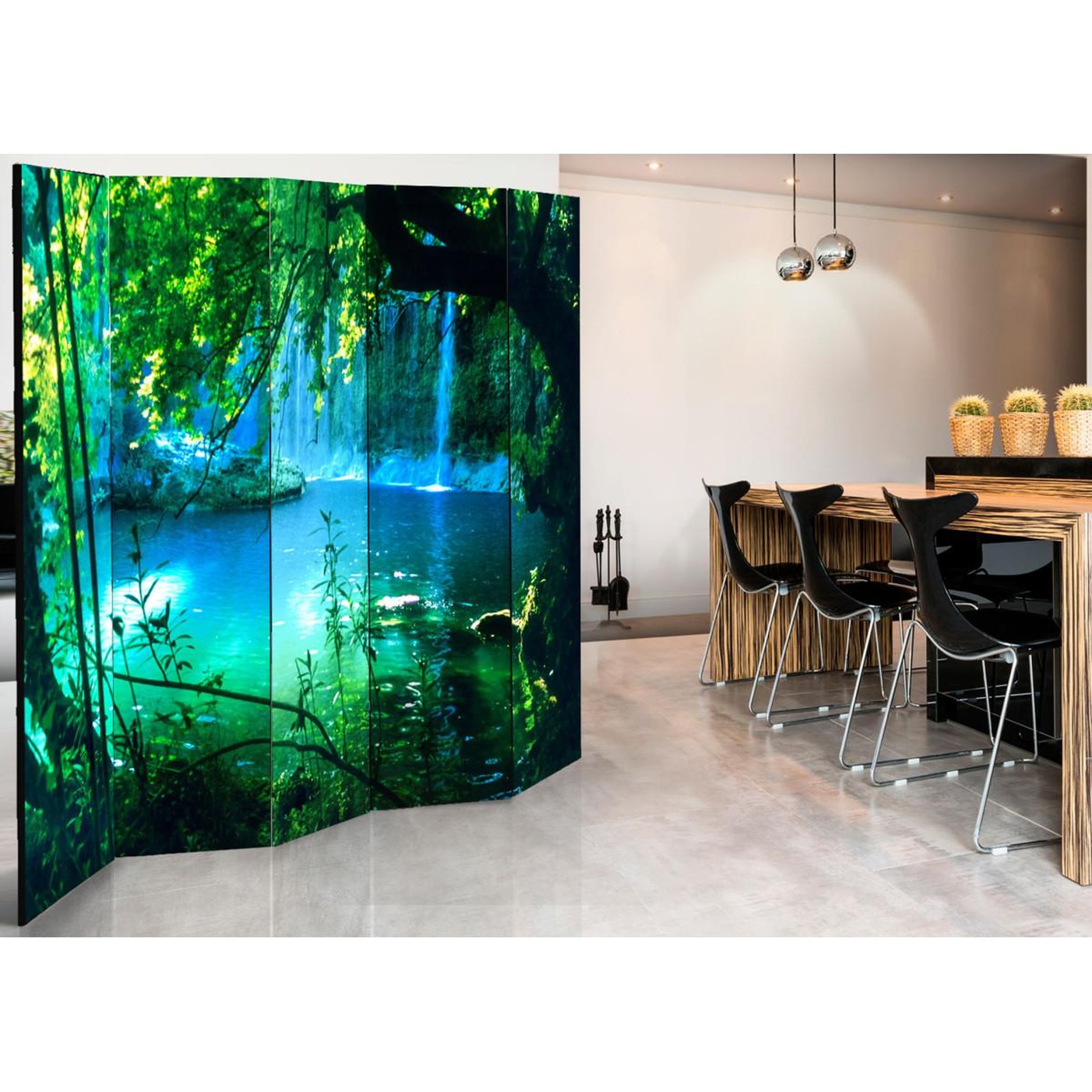 Voir la diapositive 2 : Paris Prix Paravent 5 volets  kursunlu waterfalls  172x225cm