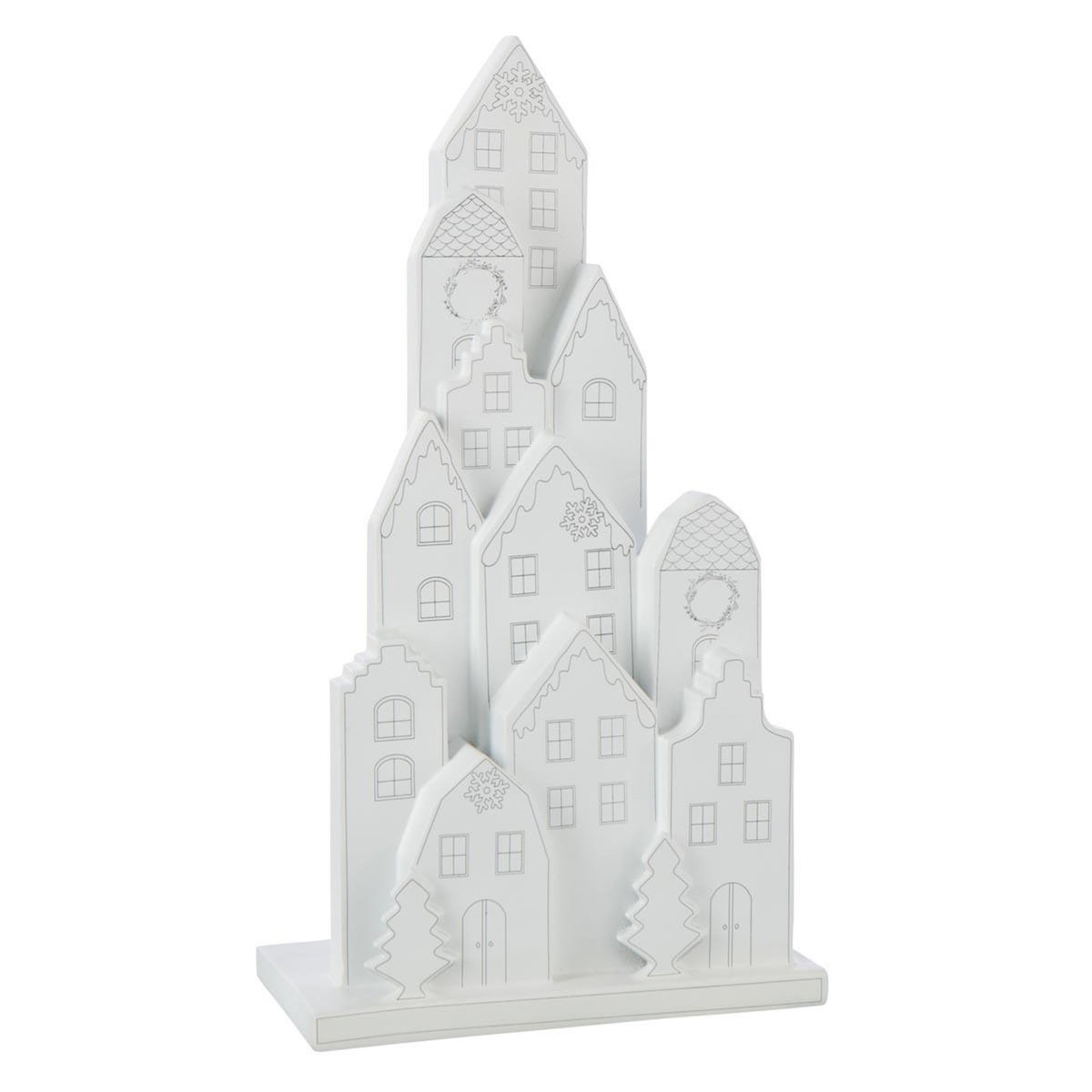 Paris Prix Maison Déco en Résine  Classique  47cm Blanc