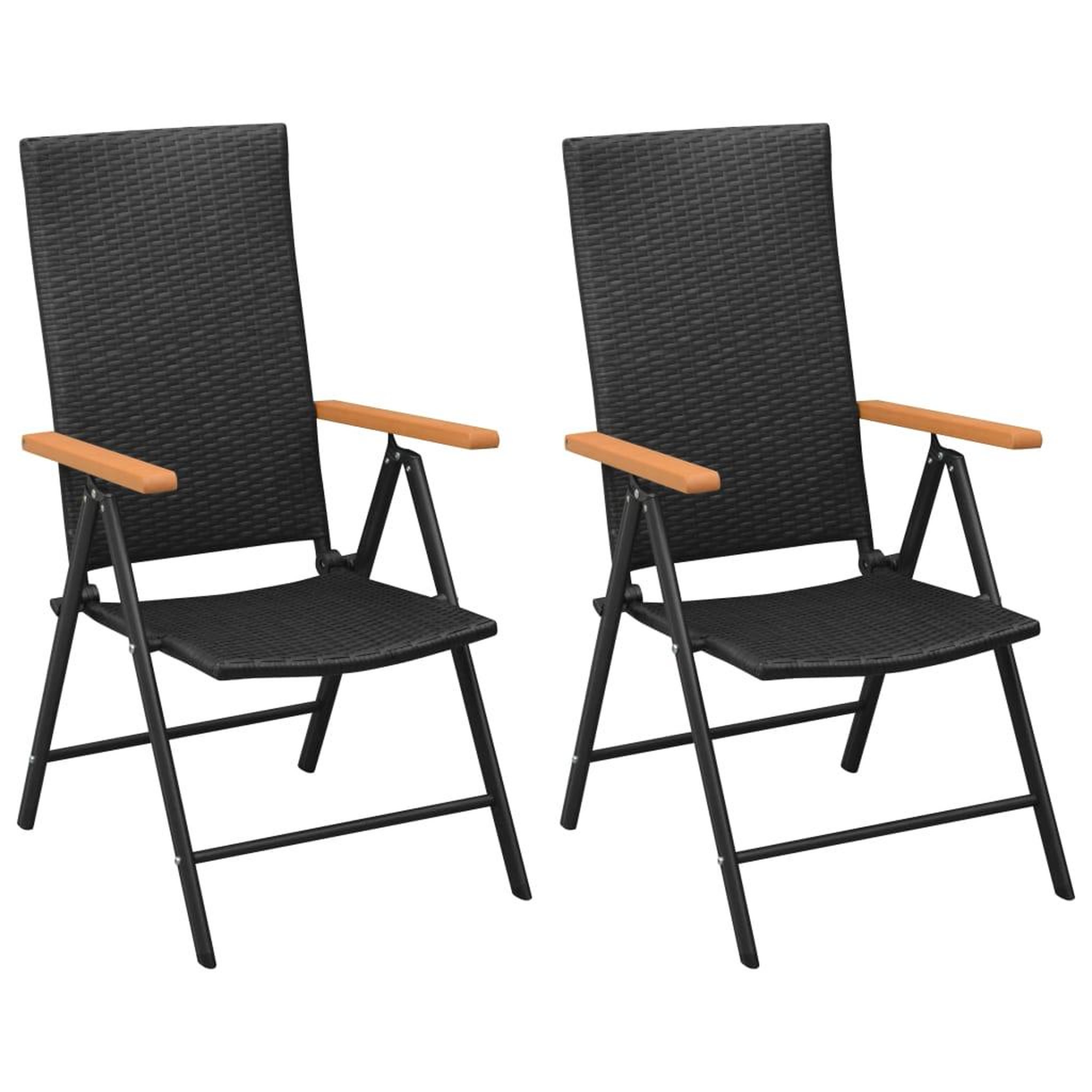 Voir la diapositive 3 : VIDAXL Ensemble a manger de jardin 3 pcs noir et marron