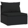 Voir la diapositive 3 : VIDAXL Salon de jardin 4 pcs avec coussins Resine tressee Noir