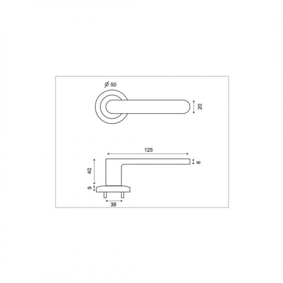 ESPACE-BRICOLAGE Poignées de porte modèle Metro - aluminium anodisé noir x2