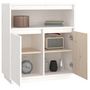 Voir la diapositive 5 : VIDAXL Buffet Blanc 70x34x80 cm Bois massif de pin