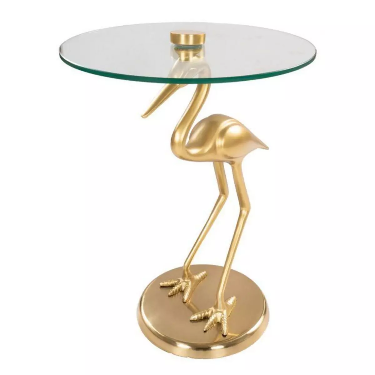 Paris Prix Table d'Appoint Design  Animality Oiseau  58cm Or