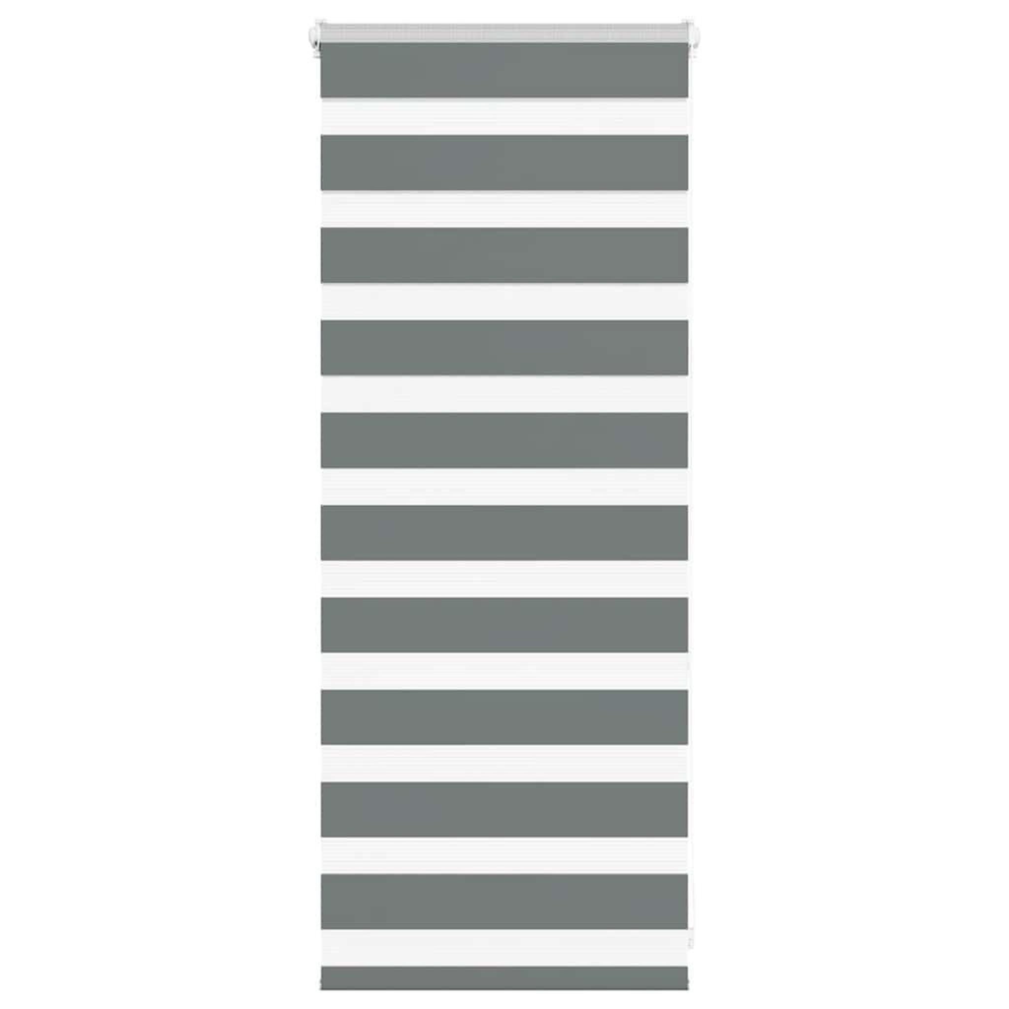 VIDAXL Store zebre gris fonce largeur du tissu 50,9 cm polyester