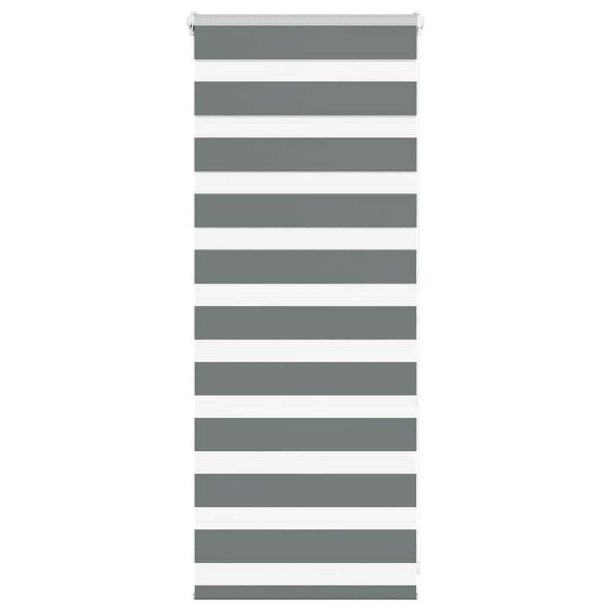 VIDAXL Store zebre gris fonce largeur du tissu 50,9 cm polyester