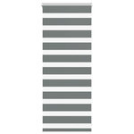 VIDAXL Store zebre gris fonce largeur du tissu 50,9 cm polyester