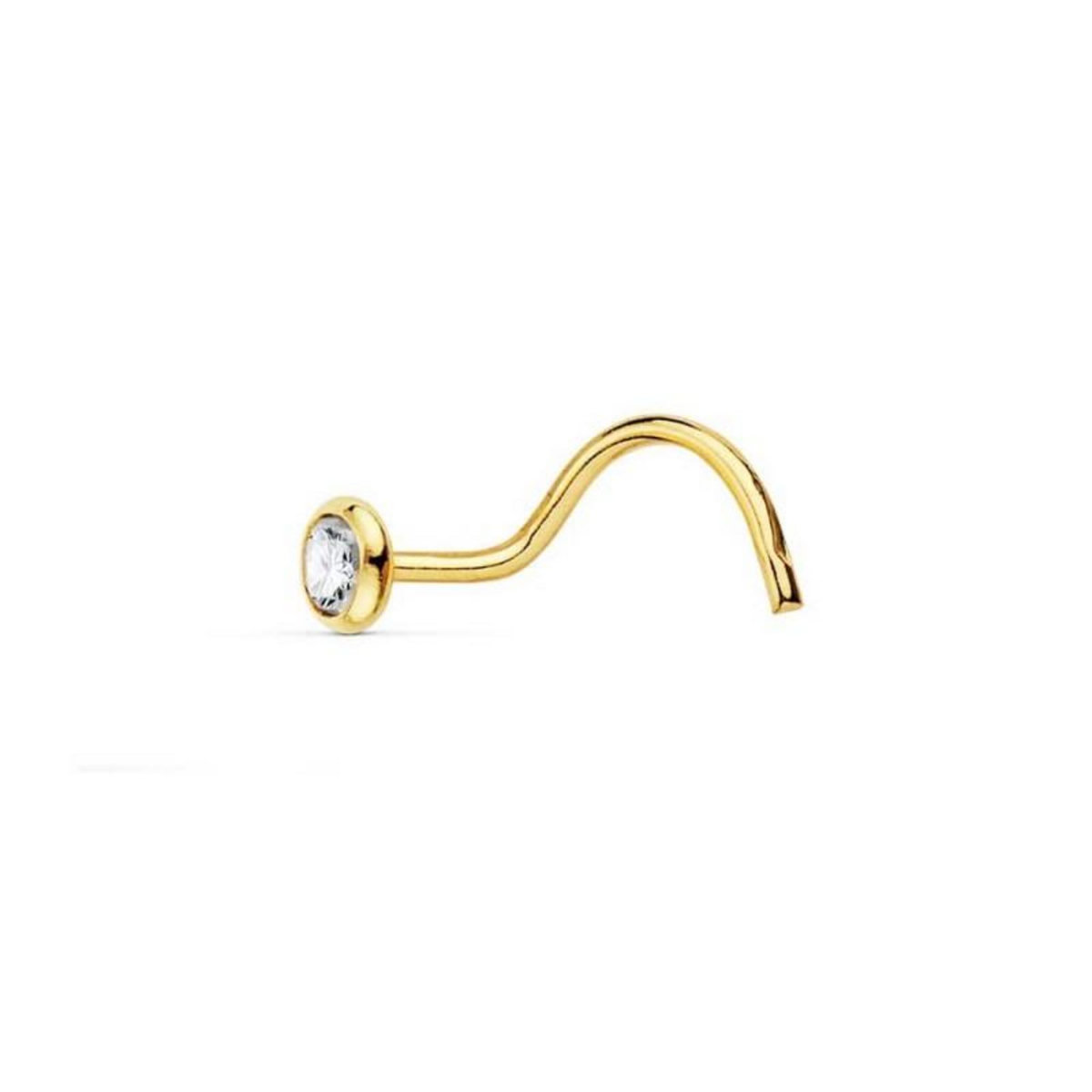 L'ATELIER D'AZUR Piercing Or Jaune 18 Carats 750/000 et Zirconium - Nez